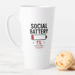 Rolig Latte Mugg för Introverta | Låg Social Batte