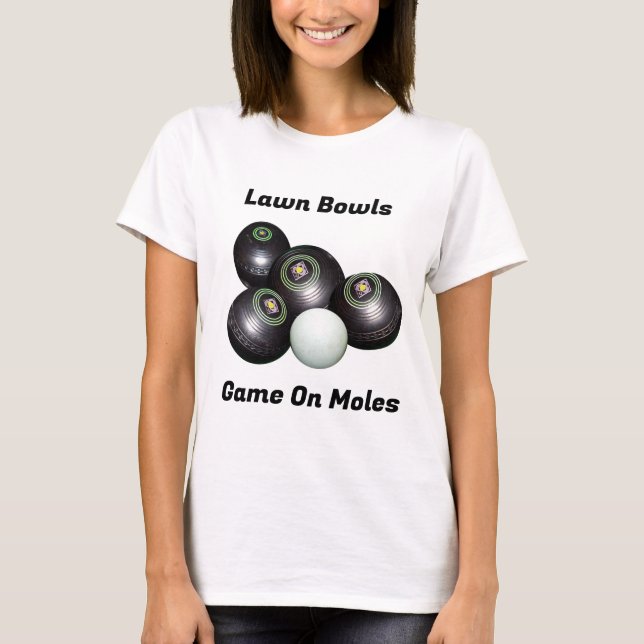 Rolig Lawn Bowls Game On M...., Tshirt T Shirt (Framsida)