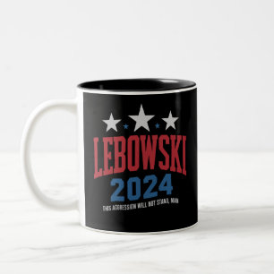 Rolig Lebowski Politisk Valröstning 2024 Två-Tonad Mugg