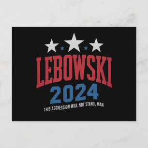 Rolig Lebowski Politisk Valröstning 2024  Vykort