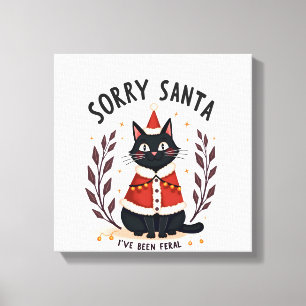 Rolig ledsen tomte jag har varit vild svart katt k canvastryck