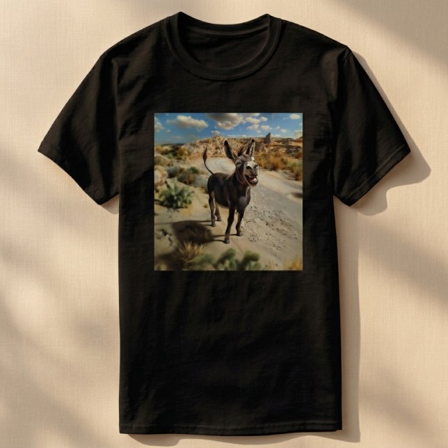 Rolig Leende Åsna Öken Road Trip Route 66 T Shirt (Skapare uppladdad)