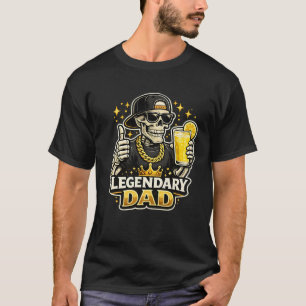 Rolig Legendarisk Pappa Lemonad Cool Skelett  T Shirt