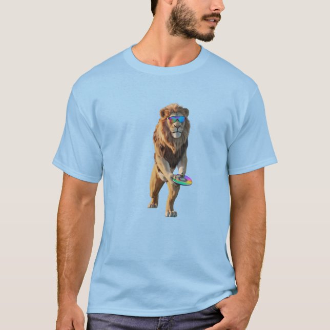 Rolig Lejon Discgolf T Shirt (Framsida)