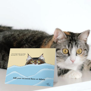 Rolig Lekfull Gul Tabby Katt Morgonhumor Kort