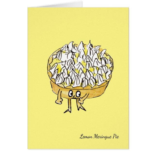Rolig Lemon Meringue Paj Citat Konst Humor Hälsningskort (Framsidan)