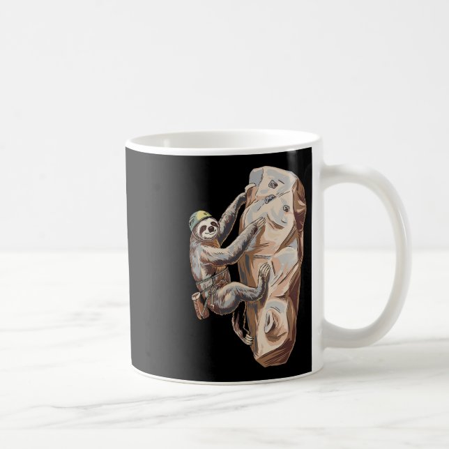 Rolig Lento Klippklättring Tecknad Film  Kaffemugg (Höger)
