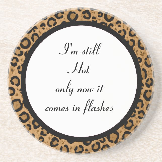 Rolig Leopardkustfartyg Underlägg Sandsten (Framsidan)