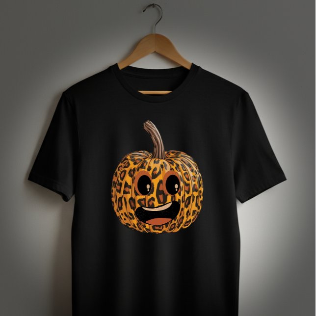 Rolig Leopardy Pumpkin T Shirt (Skapare uppladdad)