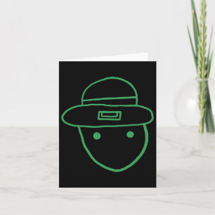 Rolig Leprechaun Amatör Sketch Meme Irländsk St Pa Kort