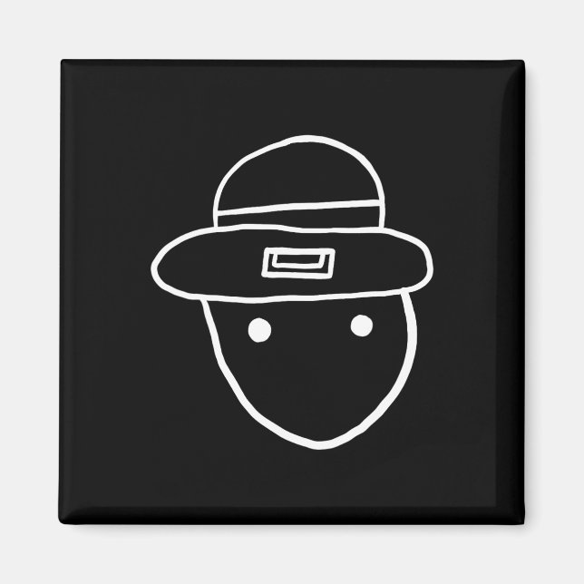 Rolig Leprechaun Amatör Sketch Meme Irländsk St Pa Magnet (Framsidan)