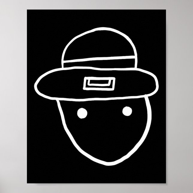 Rolig Leprechaun Amatör Sketch Meme Irländsk St Pa Poster (Framsidan)