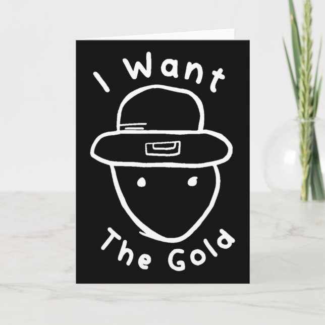 Rolig Leprechaun Amatör Sketch Meme St Patricks D Kort (Framsida)