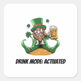 Rolig Leprechaun Fyrkantigt Klistermärke