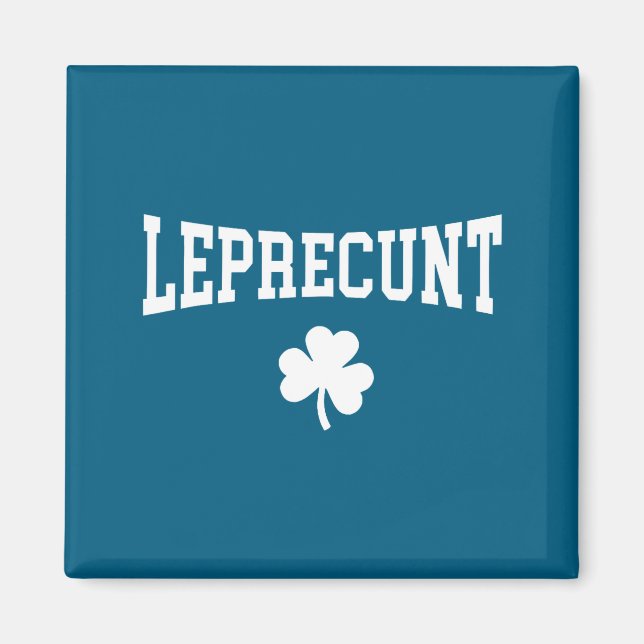 Rolig leprechaun irländsk st patricks dag shamrock magnet (Framsidan)