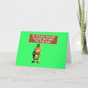 Rolig leprechaun kort