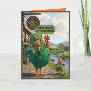 Rolig Leprechaun på St. Patrick's Day Kort