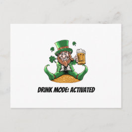 Rolig Leprechaun Vykort