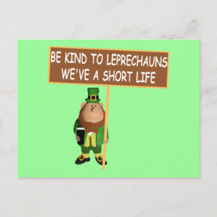 Rolig Leprechaun Vykort