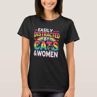 Rolig Lesbisk Pride Katt Pride Månad HBT Kattälska T Shirt