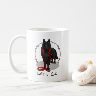 Rolig Let's Go! Gå Belgisk Vallhund (svart 1) Kaffemugg