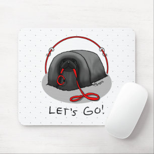 Rolig Let's Go! på en promenad Pekingeser Hund (sv Musmatta