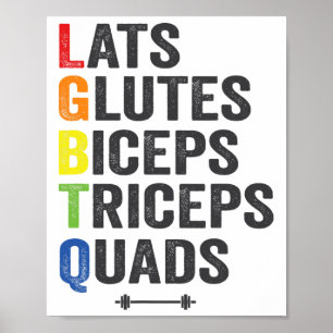 Rolig Lgbtq Ländryggsmuskler Gluteal Biceps Tricep Poster