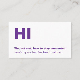 Rolig lila Ring mig Sociala nätverk stil Visitkort