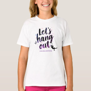 Rolig Lila Svart Zipline Adrenalin Pensel Skrift T Shirt