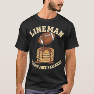 Rolig Lineman Serverar Pannkakor Dagligen Fotboll T Shirt