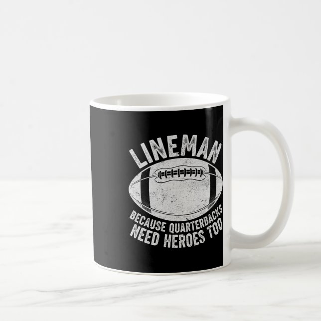 Rolig Linjespelare För att Quarterbacks också behö Kaffemugg (Höger)