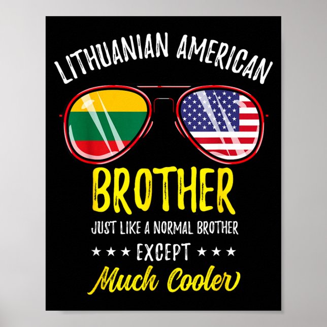 Rolig litauisk amerikansk bror  poster (Framsidan)
