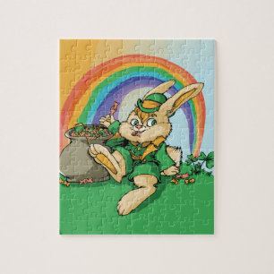 Rolig lite saint patrickkanin pussel