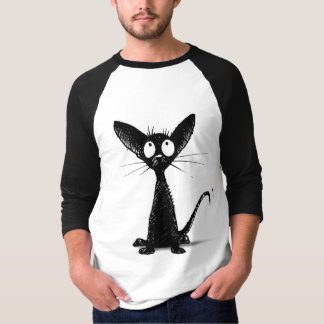 Rolig lite svart katt tee