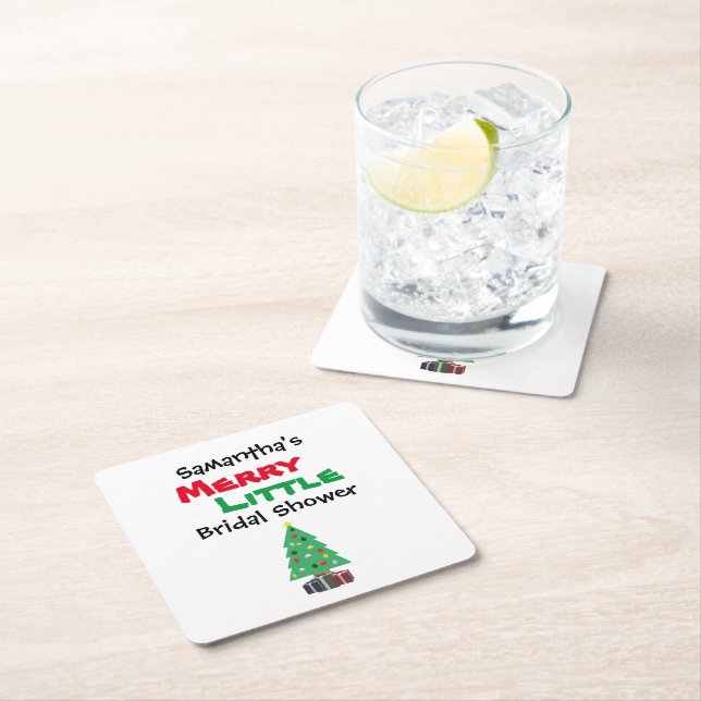 Rolig liten bröllopsfest underlägg papper kvadrat (Insitu)