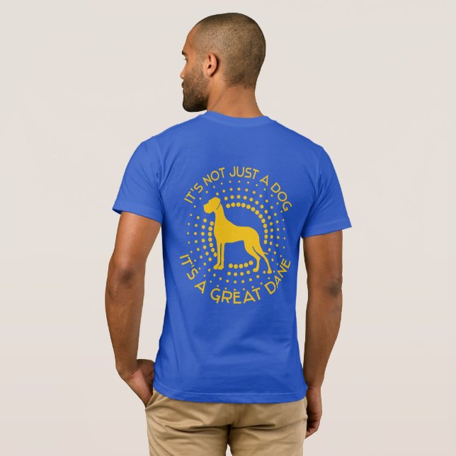 Rolig Liten Great Dane T-Shirt (Hel baksida)