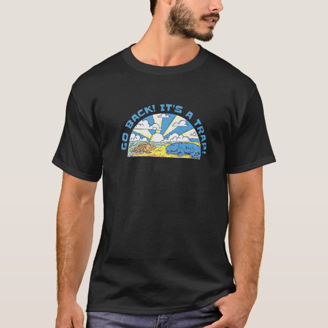 Rolig Liv Evolution Historia Fisk Alligator Vetens T Shirt (Framsida)