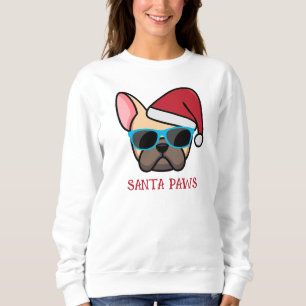 Rolig Ljus Fawn Frenchie Tomte Paws Jul T Shirt