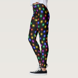 Rolig ljus festlig julljusillustration leggings