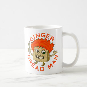 Rolig ljust rödbrun vits för brödmanjul kaffemugg