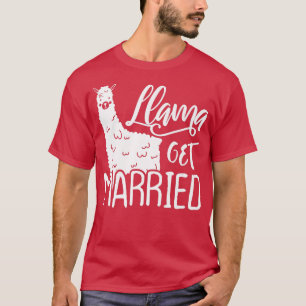 Rolig Llama Brud Spenarbröllopsfest Söt T Shirt