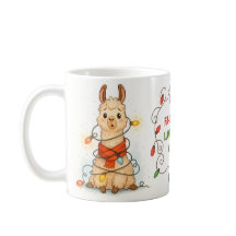 Rolig Llama Julbelysningsmugg