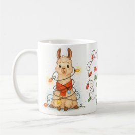 Rolig Llama Julbelysningsmugg Kaffemugg