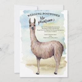 Rolig Llama Watercolor Bröllop Uppställt Inbjudningar