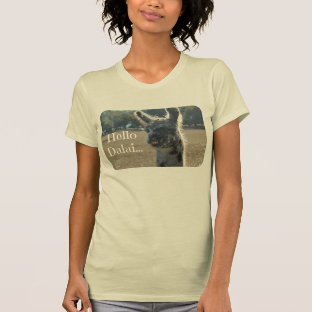 Rolig Llamaskjorta, hej Dalai (den Dalai LLAMAEN!) Tee Shirt (Framsida)