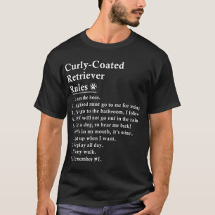 Rolig Lockig Retriever Hund Regerar Lockigt T Shirt