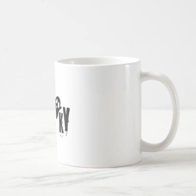 Rolig Logotyp T-Shirt för Tecknad Karaktär Kaffemugg (Höger)