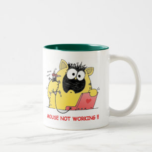 Rolig LOL-katt och mus Två-Tonad Mugg