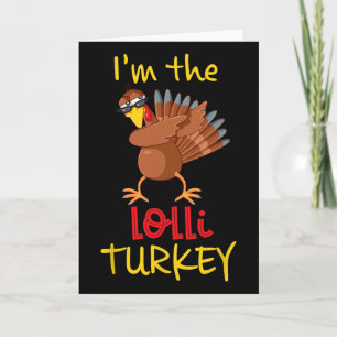 Rolig Lolli Turk Matchande Familjegrupp Tackgivels Kort