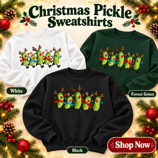 Rolig löpande pickle ren jul sweatshirt